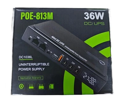 Mini DC UPS Batteriji Esterni Mhux Interruttibbli Provvisti ta 'Backup ta' Enerġija 36W Port 5V 9V 12V Poe USB Lithium Ion Battery Smart WiFi Router Modem Camera Mini UPS